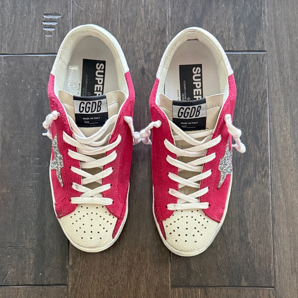 Golden Goose Superstar Red and White Sneakers